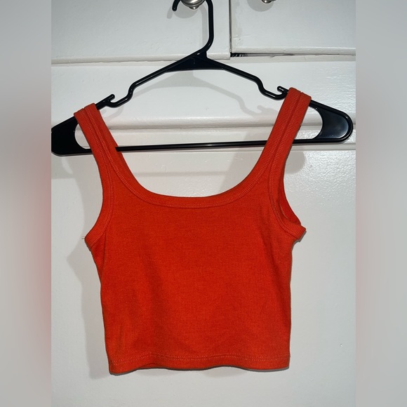 orange cropped tank top - Picture 1 of 1